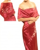 Women's Gown with panuelo Burgundy Polyester Satin 100577 Burgundy Women's Gown with panuelo Burgundy Polyester Satin 100577 Burgundy